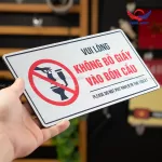 Biển nhắc nhở vui lòng không bỏ giấy vào bồn cầu" BAL01 chất liệu Alu - Ảnh 7