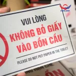 Biển nhắc nhở vui lòng không bỏ giấy vào bồn cầu" BAL01 chất liệu Alu - Ảnh 2