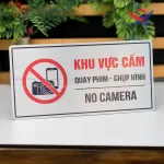 Bảng cấm quay phim chụp hình BAL15 – No Camera cho khu vực bảo mật - Ảnh 3