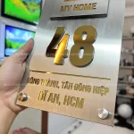 Mẫu bảng số nhà inox 304 trắng xước cao cấp hiện đại SNI03 - Ảnh 4