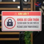 Biển báo Khóa xe cẩn thận, tự bảo quản tài sản trên xe / Please lock your vehicle BAL13 - Ảnh 6