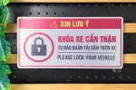 Biển báo Khóa xe cẩn thận, tự bảo quản tài sản trên xe / Please lock your vehicle BAL13 - Ảnh 4