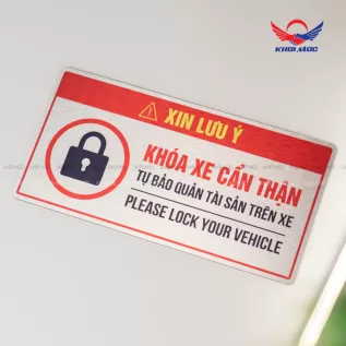 Biển báo Khóa xe cẩn thận, tự bảo quản tài sản trên xe / Please lock your vehicle BAL13