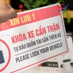 Biển báo Khóa xe cẩn thận, tự bảo quản tài sản trên xe / Please lock your vehicle BAL13 - Ảnh 3