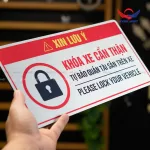 Biển báo Khóa xe cẩn thận, tự bảo quản tài sản trên xe / Please lock your vehicle BAL13 - Ảnh 2