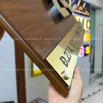 Biển số nhà gỗ tự nhiên số inox nổi khối 3D SNI04 - Ảnh 6