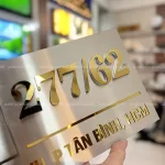 Mẫu bảng số nhà inox 304 trắng xước cao cấp hiện đại SNI03 - Ảnh 7