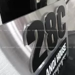 Biển số nhà inox chữ nổi 3D phối mica đen SNI02 - Ảnh 3