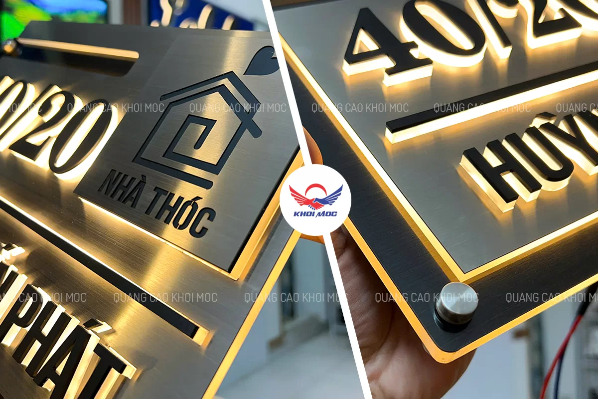 hình ảnh chụp chi tiết biển số nhà đơn của chị Mỹ Mỹ