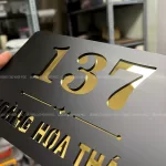 Bảng số nhà inox kết hợp mica cắt laser 2 lớp KMS-110 - Ảnh 5