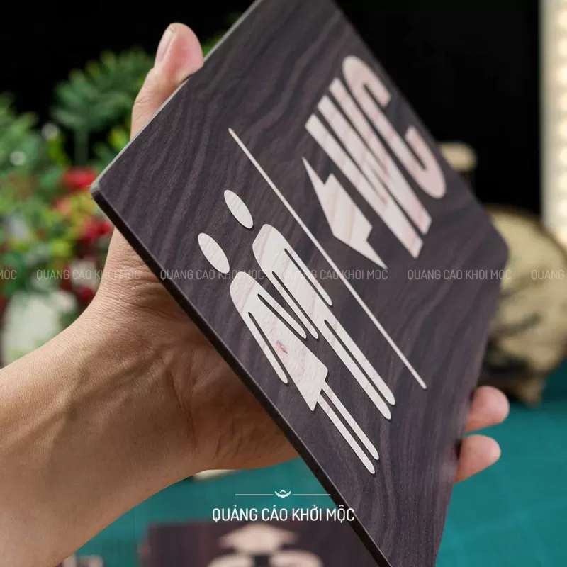 Bảng chỉ hướng WC alu vân gỗ DAL07 – Dán tường tiện lợi, chọn hướng linh hoạt - Ảnh 7